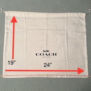 Coach handbag drawstring satin dust cover, storage bag
